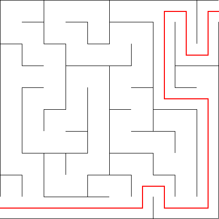 Vond je de oplossing van gemakkelijke doolhof #5?